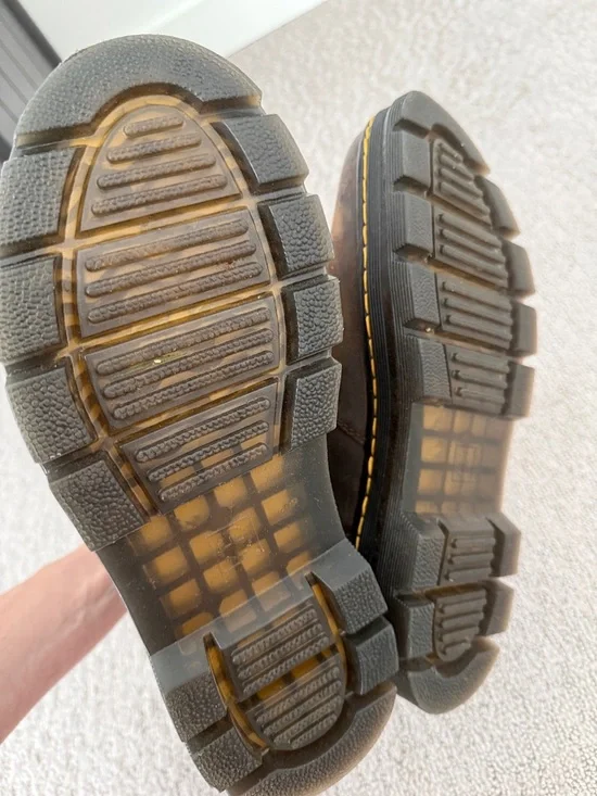 Dr. Marten’s Men's Brown Leather Chelsea Boots with Yellow Stitching - Picture 6 of 7